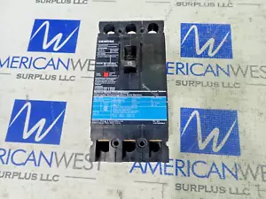 Siemens ED43B015 15 Amp 3 Pole 18KA@480V ED4 Sentron Circuit Breaker tested - Picture 1 of 9