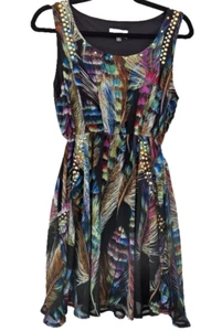 Summer Dress Knee Length Apricot Small Size 8 ish Boho Festival Beach - Picture 1 of 7