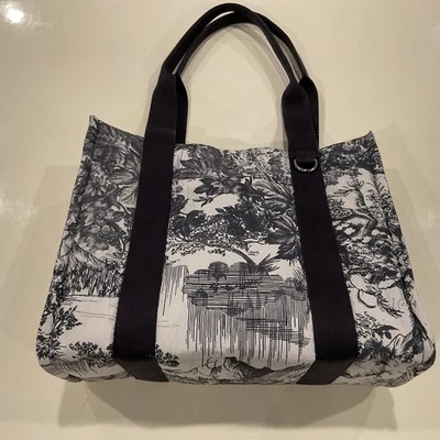 EUC Lululemon Large Boxy Tote Bag 10L Sketch Toile Turtledove Navy/Obsidian - Image 1 of 4