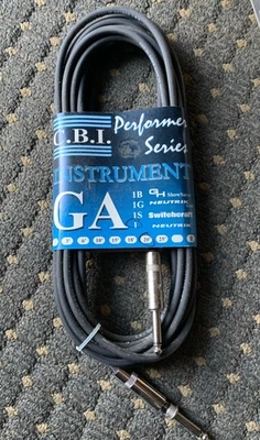 Cable de Instrumento Serie CBI Performer, Conector Neutrik 1/4, 20 Pies #GA-1 20 Foto 1 de 2