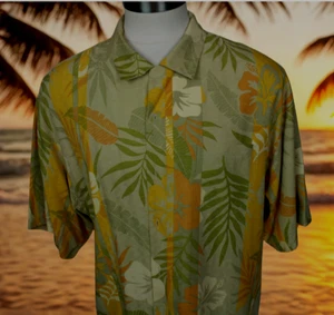 TOMMY BAHAMA New Men’s Hawaiian Camp Shirt Multicolor Floral All Silk XL - Picture 1 of 8