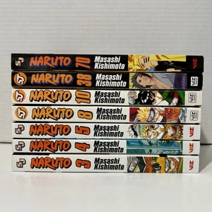 NARUTO Masashi Kishimoto Shonen Jump Lot of 7 English Manga Books 3-5 8 10 38 70 - Picture 1 of 8