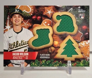 2025 Topps Holiday Jacob Wilson #HSR-JW Rookie RC Holiday Shaped Relic /199 - Picture 1 of 2