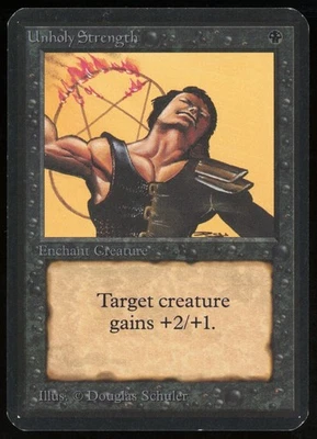1993 MTG Magic the Gathering Card Alpha Unholy Strength Raw NM Gaming Card TCG - Image 1 of 2