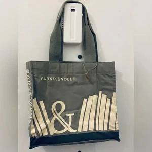 Barnes and Noble Tote Bag Canvas Book Gray - Picture 1 of 9