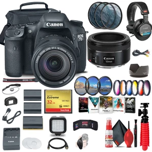 Canon EOS 7D DSLR Camera with 18-135mm Kit (3814B016) + EF 50mm Lens + More - Picture 1 of 1
