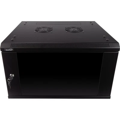 IT Wall Mount Network Server Data Cabinet Rack Glass Door Locking Lock & Key - Image 1 of 4