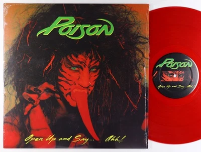 Poison - Open Up And Say ...Ahh! LP - Capitol Red Wax Reissue VG+ Shrink - Image 1 of 2