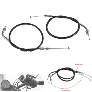 Black Throttle Cable Wires Kit For Honda CBR600RR 2003-2006 /CBR1000RR 2004-2007 - Picture 1 of 10