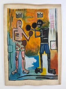 Jean-Michel Basquiat COA Signed Painting Original Drawing Vintage - Picture 1 of 3