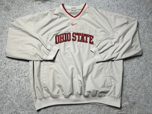 Vintage Ohio State Buckeyes Jacket Mens 2XL Gray Nike Team Windbreaker OSU - Picture 1 of 8