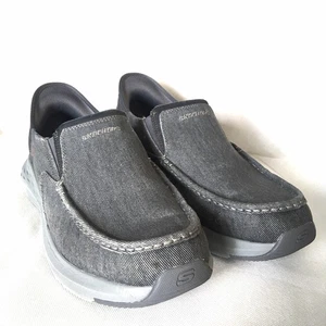 Skechers Slip-Ins Shoes Mens Size 12 Gray Casual Hands Free Sneakers Wide - Picture 1 of 10