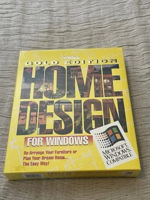 Home Design Expert Big Box PC Gold Edition Factory Sealed Vintage Windows 1993  - Image 1 of 4