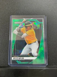 2025 Panini Prizm Baseball Myles Naylor #214 Green Ice Prizm Athletics - Bild 1 von 2