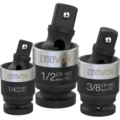 Impact Universal Joint - Patented SLIM Design | 3-Piece 1/2", 3/8", and 1/4" ... - Image 1 of 4