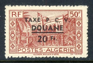ALGERIA 1944 Postal Fiscal Overprinted & Surcharged 20 Fr. on 50 Fr SG D230 MINT - Picture 1 of 2