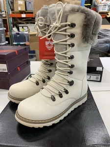 Royal Canadian Castlegar Winter Boot Women's Size 9 9.5 Pale Ale White Beige - Picture 1 of 5
