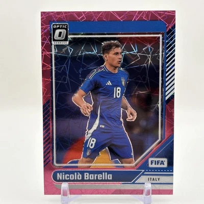 Nicolo Barella 2024-25 Donruss Soccer Optic Pink Velocity /99 Italy - Image 1 of 2