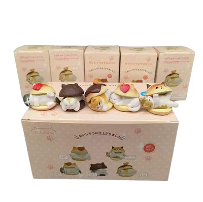 (Set of 5) New Mofusand Cat Hamburger Figure Anime Cartoon Blind Box (5 Styles) - Image 1 of 3