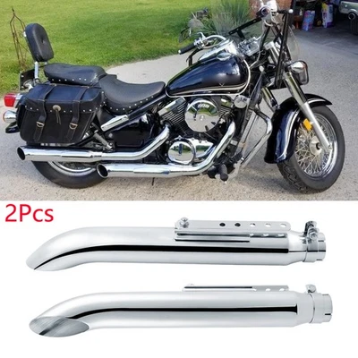 Tubos silenciadores de escape de motocicleta de 20" de 2 piezas para Kawasaki Vulcan S 650 VN 800 900 Foto 1 de 4