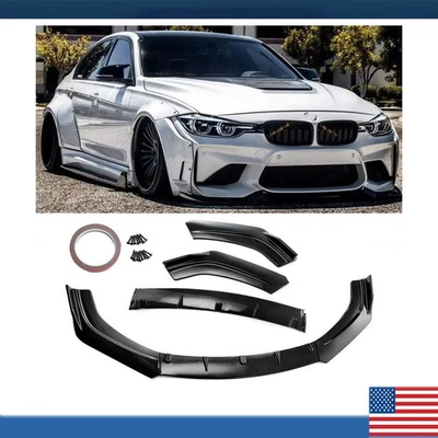 Spoiler Splitter For Audi A3 A4 A5 B9 Carbon Fiber Body Kit Carbon Fiber Qxvoaay - Image 1 of 4