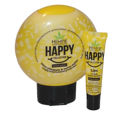 Jabón corporal exfoliante de melón y piña dulce cáñamo y bálsamo labial feliz Foto 1 de 4