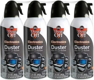 4Pk Falcon Compressed Air Gas Duster Cans Computer Dust Off 10oz Keyboard - Picture 1 of 5