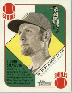2015 Topps Heritage '51 Collection Mini Black Back #79 Stephen Strasburg SP BX5V - Picture 1 of 1