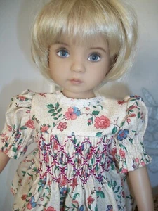 13" Effner Little Darling "Country Garden" Hand Smocked Dress - Picture 1 of 7