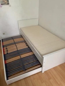 Bett Jugendbett Ausziehbett weiß 2x Lattenrost NP: 447,72 90 x 190 - Bild 1 von 7