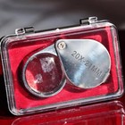 One(1) Jeweler's loupe 20x magnifier 20x21mm in box and case