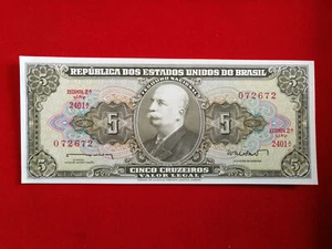 Brésil - Brazil 5 Cinco Cruzeiros 1962 Sign.11 Pick 176a NEUF / UNC ! - Imagen 1 de 2