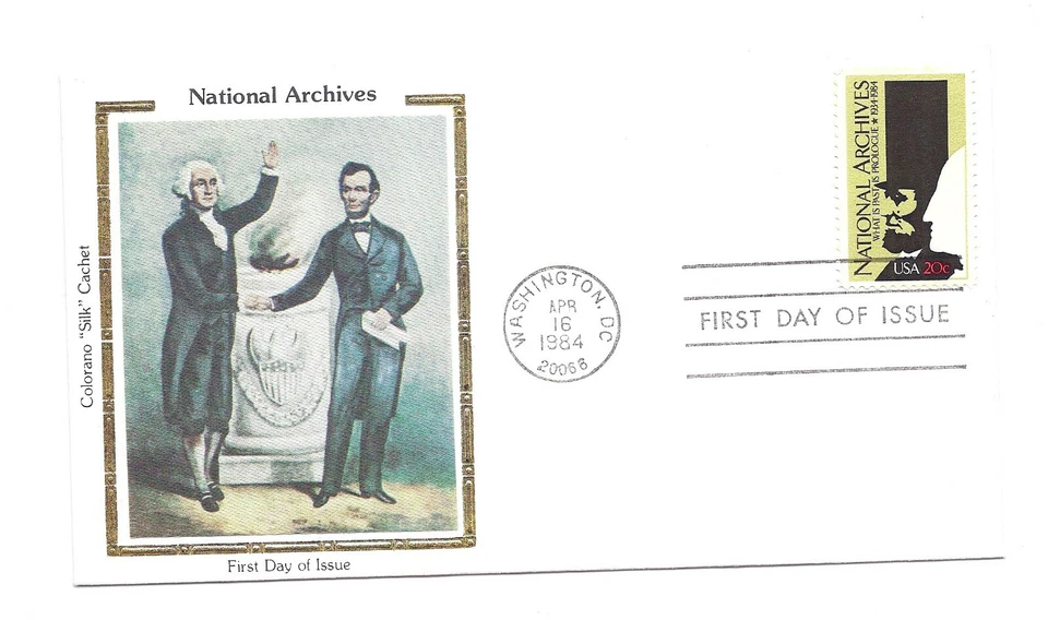 2081 National Archives, Colorano "Silk" Cachet, FDC - Image 1 of 1