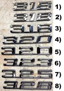 BMW 316 | 318 | 320 | 323 | 325 | 328 Series TailGate Badges | Genuine | USED - Foto 1 di 11