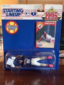 1995 Starting Lineup KENNY LOFTON Kenner Extended Series w/ Card Indians