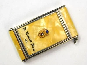 1940er Girey Sea Pearl Kunststoff Zelluloid Kamera Stil Puder Make-up kompakt - Bild 1 von 8