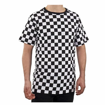 Camisa a Cuadros Punk Manga Corta Años 80 Adulto Hombre RAD Negra Blanca S M L XL 2XL Foto 1 de 4