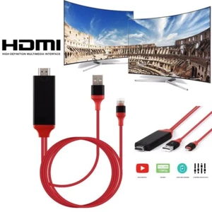 8 Pin to HDMI Digital TV AV Adapter Cable Fr iPhone 14/13 /12/11/XS Pro Max iPad - Picture 1 of 11