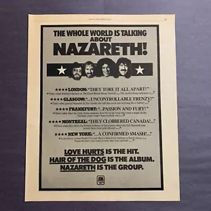 Nazareth Hundehaar Original 1976 11""x13,5"" Werbeaktion - Bild 1 von 1