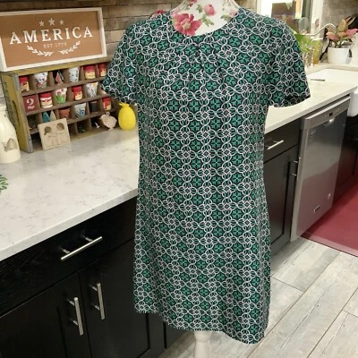 J. Crew Women’s Size 2 100% Silk Swoop Dress Latticework Medallion Pattern A3921 - Image 1 of 4