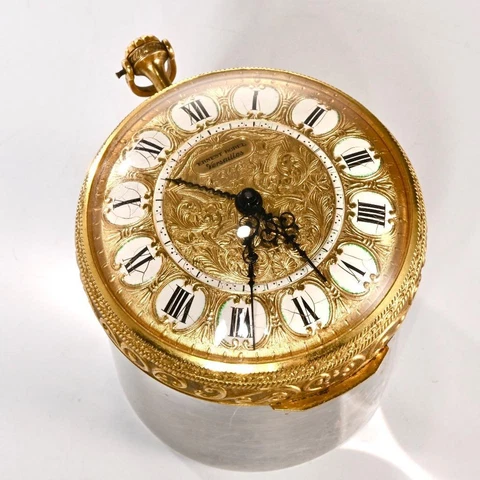 Ernest Borel Swiss 15 Jewel Versailles 8 Day Alarm Clock **NOT WORKING** Cover