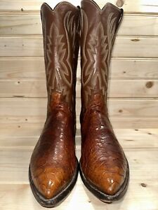 Justin Exotic Cowboy Boots 12 D Rare