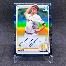 2020 Bowman Chrome Draft Jared Jones Black Refractor Auto /75 Autograph 1st RC