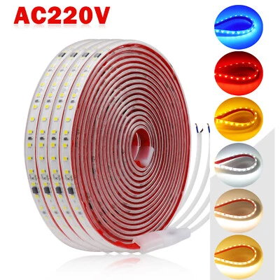 COB LED Stripe Streifen 2835 SMD Lichtband Warmweiß Kaltweiß Leiste Kette 230V - Bild 1 von 4