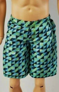 Ken Barbie Puppe Fashion Outfit Shorts Strand Surfer Badeshorts blau geometrisch  - Bild 1 von 4