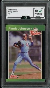 1989 Donruss #43 Randy Johnson GRADED 10 GEM Mint Rookie RC Mariners - Picture 1 of 2