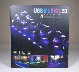 USB LED Strip Lights Sync Music Multicolor Multi Mode - Afbeelding 1 van 2