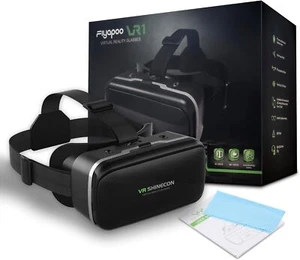 4.7-6.5Zoll Handy Universal Vollbild Virtual Reality VR Gläser 3D Brille Schwarz - Bild 1 von 12