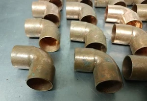 (2) 1" Copper 90 Degree Elbow C x C Sweat Fitting NOS - Picture 1 of 2