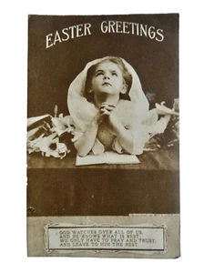 pOSTKARTE RELIGIÖS OSTERN FEIERTAG GRÜSSE ANTIK VINTAGE VERSCHICKT neocurio - Bild 1 von 5